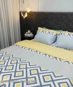 Bộ Chăn Ga Gối Modal Kẻ Hoàng Minh 1 Bộ chăn ga gối Modal Kẻ Hoàng Minh