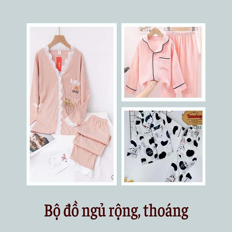 bộ đồ ngủ rộng, thoáng - giảm mồ hôi vào ban đêm