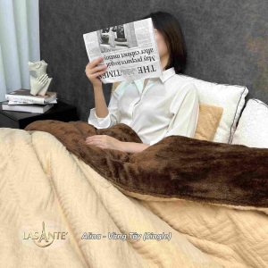 Chăn lông gấu Alina Vàng Tây Single