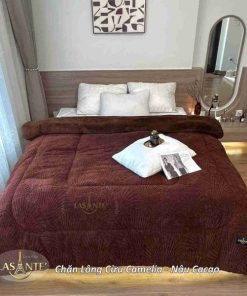 Chăn lông cừu Camelia phong cách đẳng cấp cho mùa Đông 8 Chăn lông cừu Camelia Nâu Cacao 1
