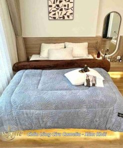 Chăn lông cừu Camelia phong cách đẳng cấp cho mùa Đông 9 Chăn lông cừu Camelia Xám Khói 3