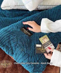 Chăn lông cừu Camelia phong cách đẳng cấp cho mùa Đông 14 Chăn lông cừu Camelia Xanh Nauy 1 11zon