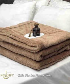 Chăn Lông Cáo Lux Haven Nâu (1)