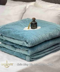 Chăn Lông Cáo Lux Haven Xanh (2)