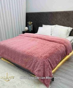Chăn Lông Cáo Lux Bliss Hồng (1)
