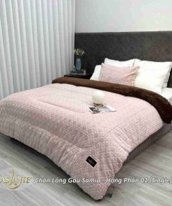 Chăn Lông Gấu Samia Hồng Phấn 01 (single) 2 12