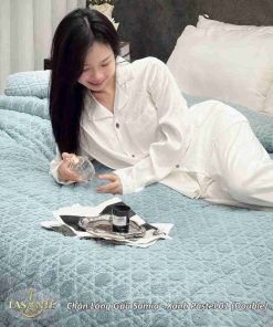 Chăn Lông Gấu Samia Xanh Pastel 01 (double) 02 25