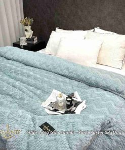 Chăn Lông Gấu Samia Xanh Pastel 02 (double) 3 21