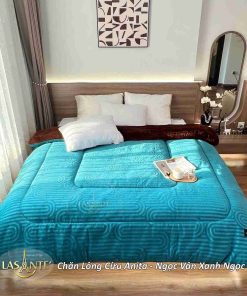 Chăn lông cừu Anita Lasante- Xanh Ngọc