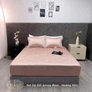 Set Ga Gối Lụa Jersey Rose - Hoàng Hôn