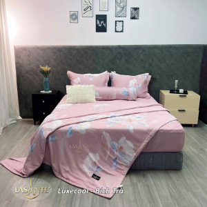 Bộ chăn ga gối Luxecool Bích Trà