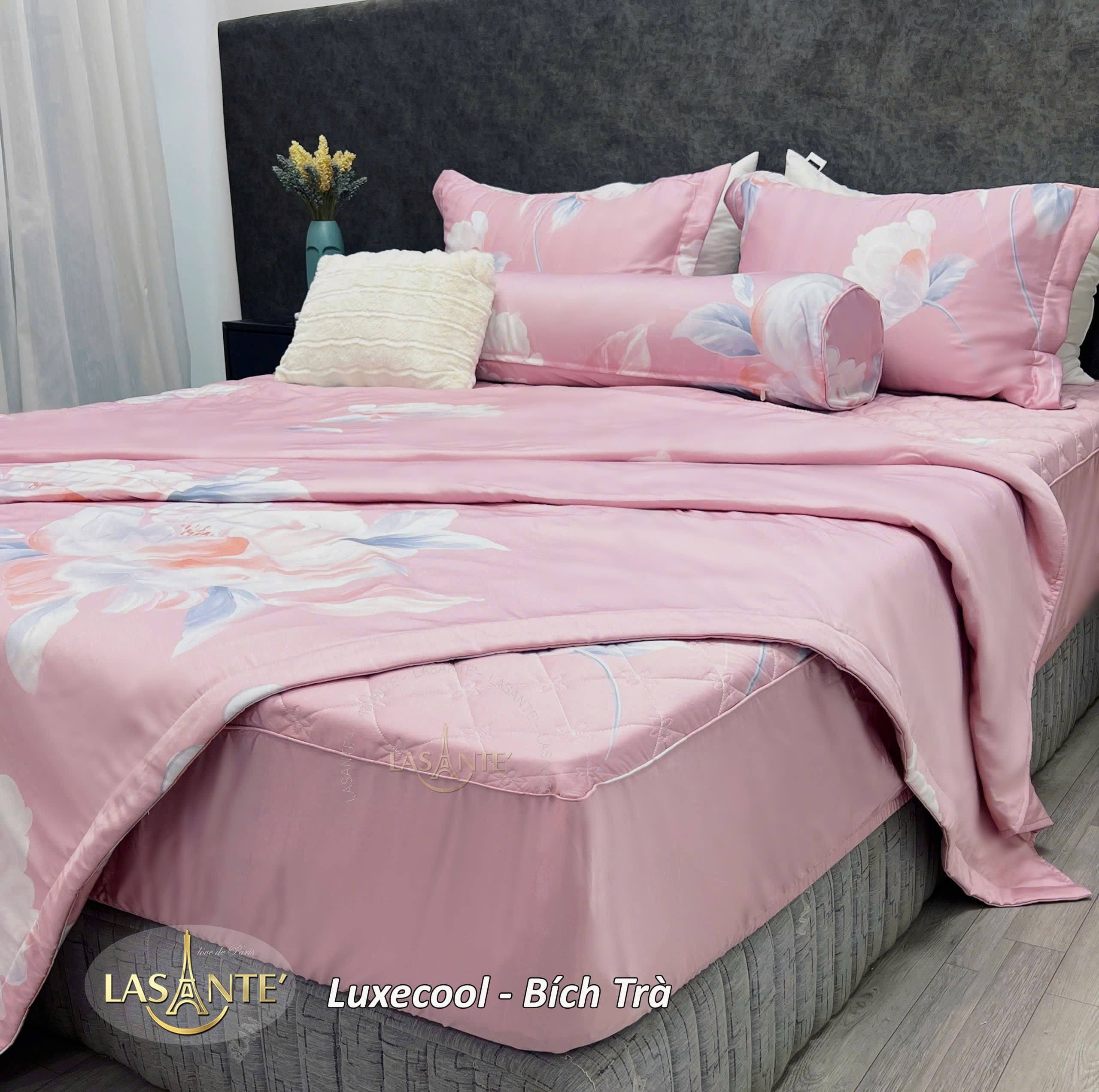 Bộ chăn ga gối Luxecool Bích Trà 3 Bộ chăn ga gối Luxecool Bích Trà