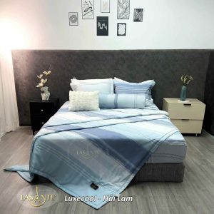 Bộ chăn ga gối Luxecool Hải Lam