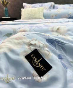 Bộ chăn ga gối Luxecool Lam Hạ