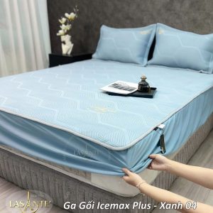 Bộ ga gối Icemax Plus Lasante - Xanh 04
