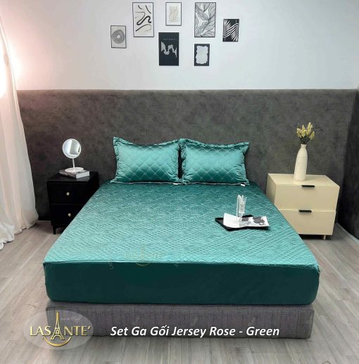 Bộ Ga Gối Lụa Jersey Green - Lasante