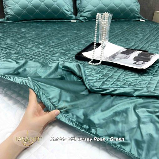 Bộ Ga Gối Lụa Jersey Green - Lasante