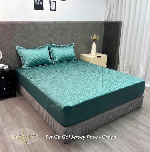 Bộ Ga Gối Lụa Jersey Green - Lasante