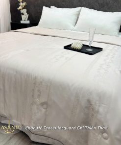 Chăn hè Tencel Jacquard Ghi Thiên Thảo - Lasante