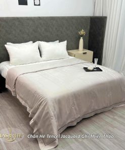 Chăn hè Tencel Jacquard Ghi Thiên Thảo - Lasante