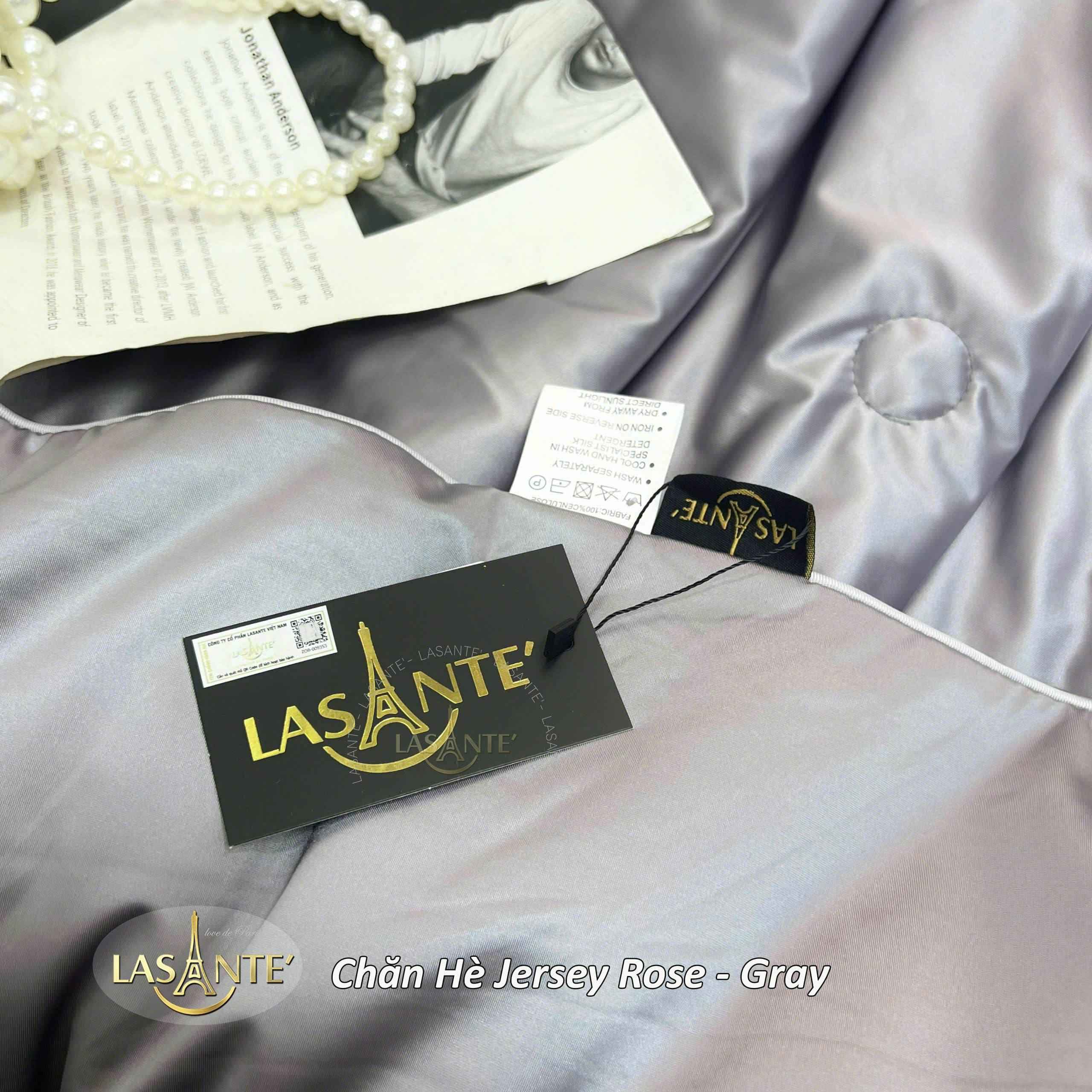 Chăn hè lụa Jersey Gray 3 Chăn hè lụa Jersey Gray - Lasante