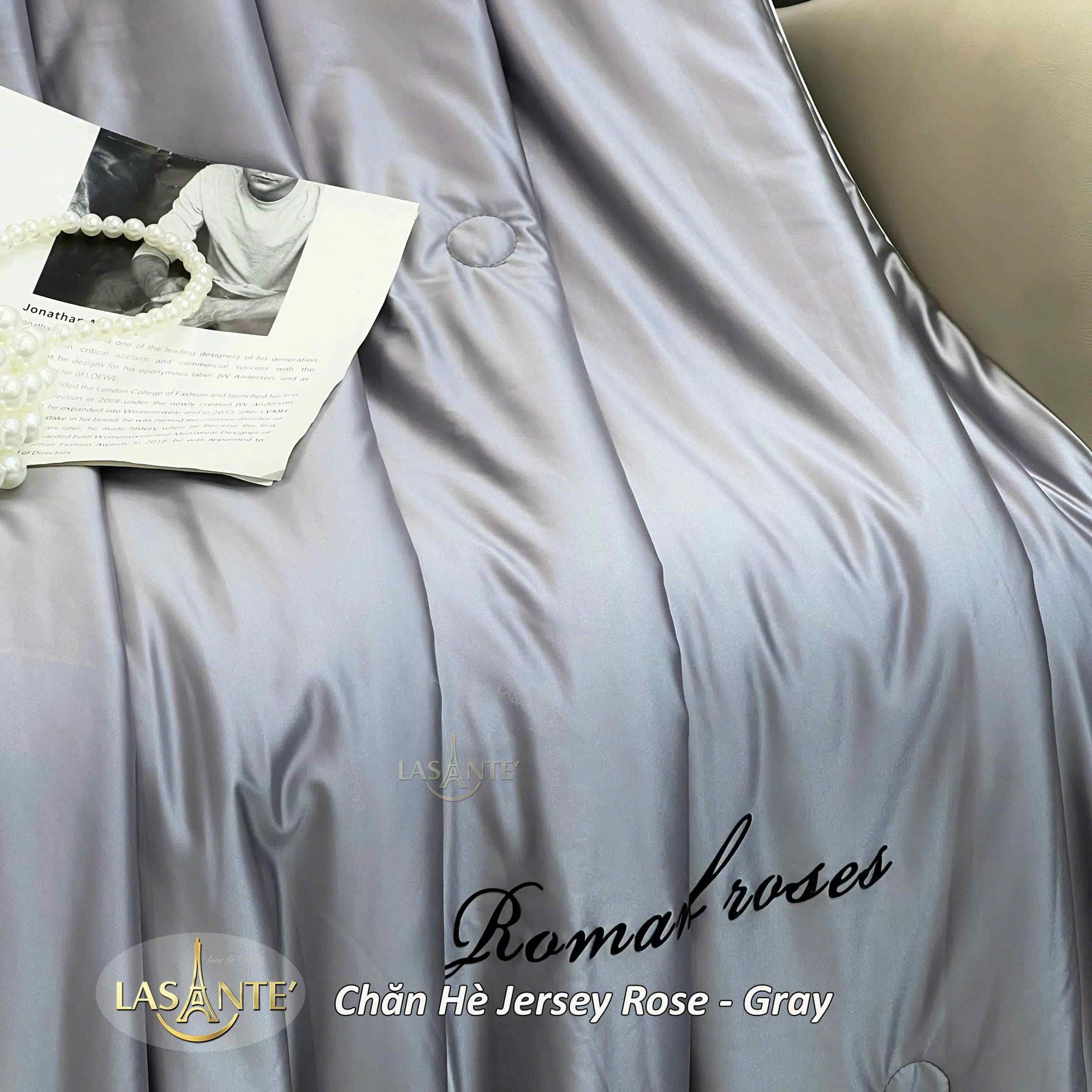 Chăn hè lụa Jersey Gray 4 Chăn hè lụa Jersey Gray - Lasante