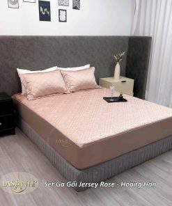 Bộ Ga Gối Lụa Jersey - Hoàng Hôn 1 Bộ ga gối lụa Jersey Hoàng Hôn - Lasante