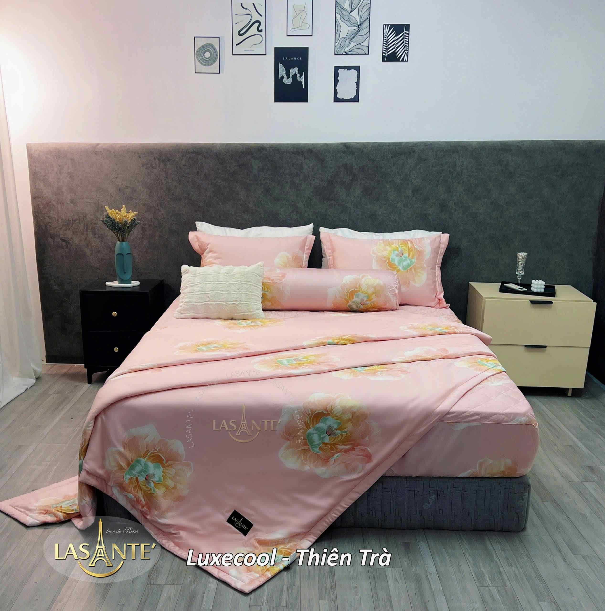 Bộ chăn ga Luxecool Thiên Trà - Lasante