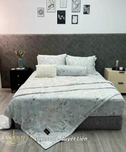 Bộ chăn ga Luxecool Tuyết Liên - Lasante