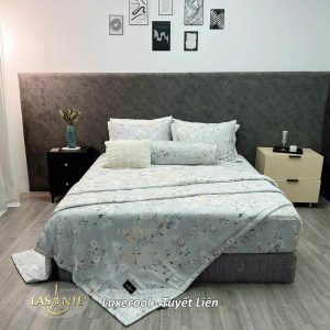 Bộ chăn ga Luxecool Tuyết Liên - Lasante