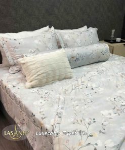 Bộ chăn ga Luxecool Tuyết Liên 2 Bộ chăn ga Luxecool Tuyết Liên - Lasante