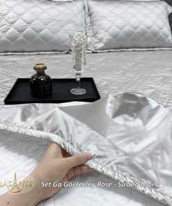Bộ ga gối lụa Jersey Sương Mai - Lasante