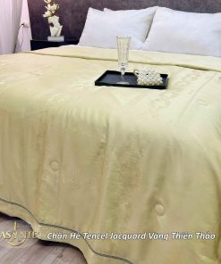 Chăn hè Tencel Jacquard Vàng Thiên Thảo - Lasante