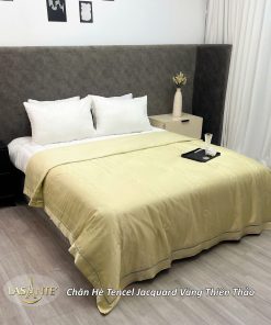 Chăn hè Tencel Jacquard Vàng Thiên Thảo - Lasante
