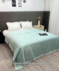 Chăn hè Tencel Jacquard Xanh Thiên Thảo - Lasante