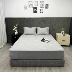 Bộ ga gối lạnh Icemax Xám Hoa Hồng