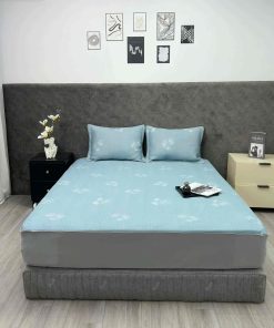 Bộ ga gối lạnh Icemax Xanh Hoa Hồng