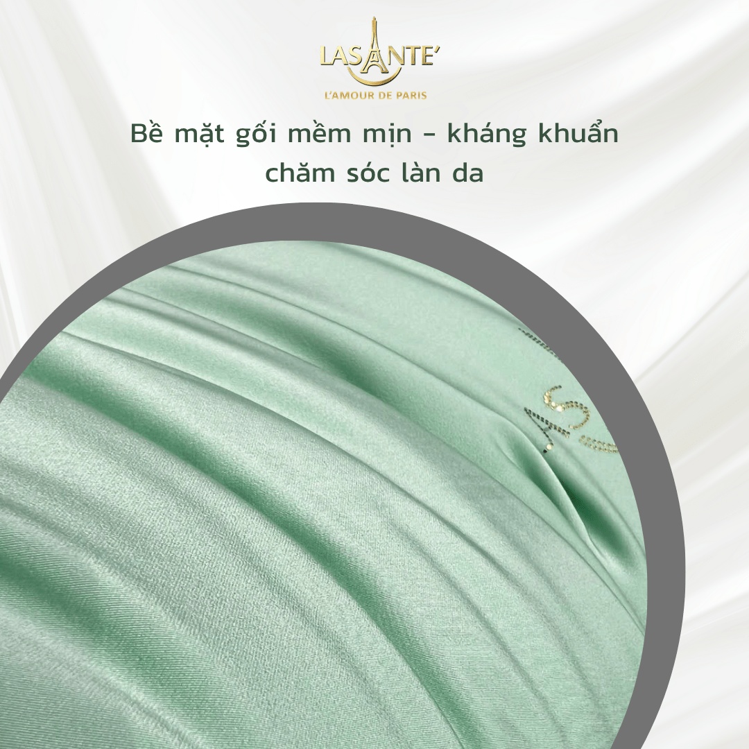 Gối Green Pearl bông Microfiber cao cấp - Lasante 5 Gối Green Pearl - Lasante