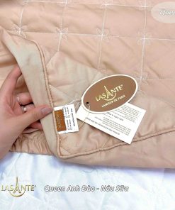 Bộ chăn ga Lasante Queen - Anh Đào Nâu Sữa 3 Anh Dao Nau Sua 2 min compressed