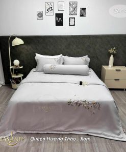 Bộ chăn ga Lasante Queen - Hương Thảo Xám