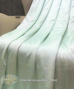 Chăn hè lụa Jersey Mint 2 Rose Mint 1 min