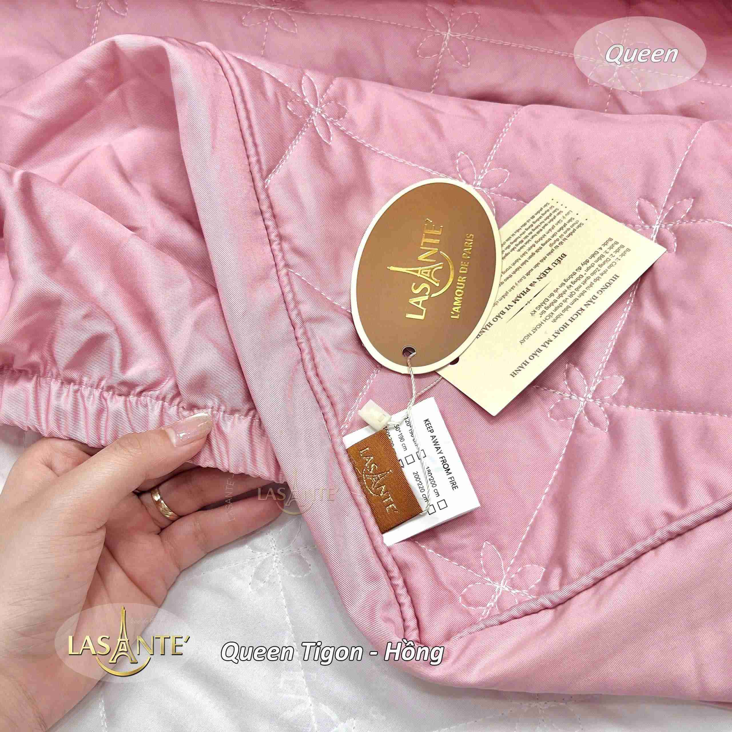 Bộ chăn ga Lasante Queen - Tigon Hồng 3 Lasante Queen - Tigon Hồng