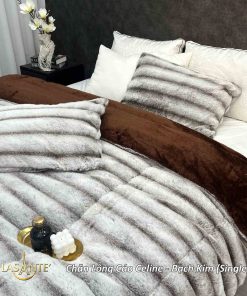 Chăn lông cáo Celine Bạch Kim - chăn đông 3 lớp cao cấp kích thước 2m x 2m3 3 Chăn lông cáo Celine - Lasante
