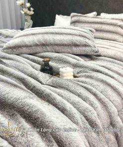Chăn lông cáo Celine Bạch Kim - chăn đông 3 lớp cao cấp kích thước 2m x 2m3 2 Chăn lông cáo Celine - Lasante