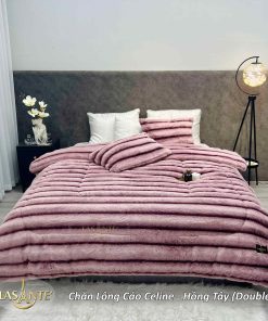 Chăn lông cáo Celine Hồng Tây - chăn đông 3 lớp cao cấp kích thước 2m x 2m3 1 Chăn lông cáo Celine - Lasante