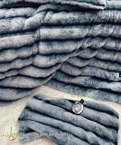 Chăn lông cáo Celine Xám Đá - chăn đông 3 lớp cao cấp kích thước 2m x 2m3 3 Chăn lông cáo Celine - Lasante