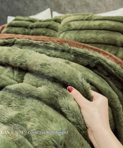 Chăn lông cáo Celine Xanh Lục Bảo - chăn đông 3 lớp cao cấp kích thước 2m x 2m3 3 Chăn lông cáo Celine - Lasante