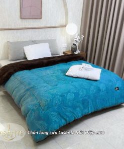 Chăn lông cừu Lasante Min Diệp Lam - Chăn lông cừu quốc dân giá tốt