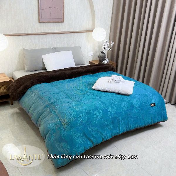 Chăn lông cừu Lasante Min Diệp Lam - Chăn lông cừu quốc dân giá tốt