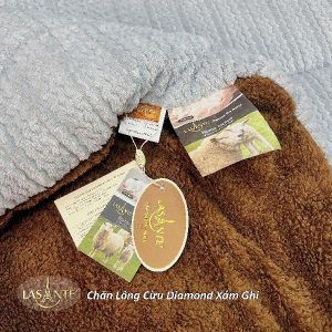 Chăn lông cừu Lasante Diamond Xám Ghi - Trang nhã, tinh tế 5 z7007017302642 50b3068aef210e01ee2c71e3d385d74e